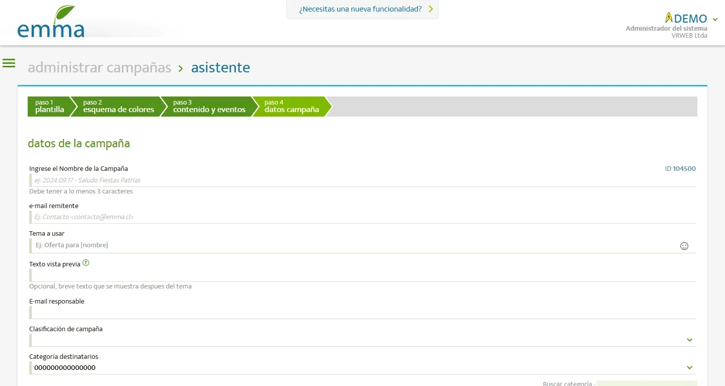 Asistente de campaña - paso 5.